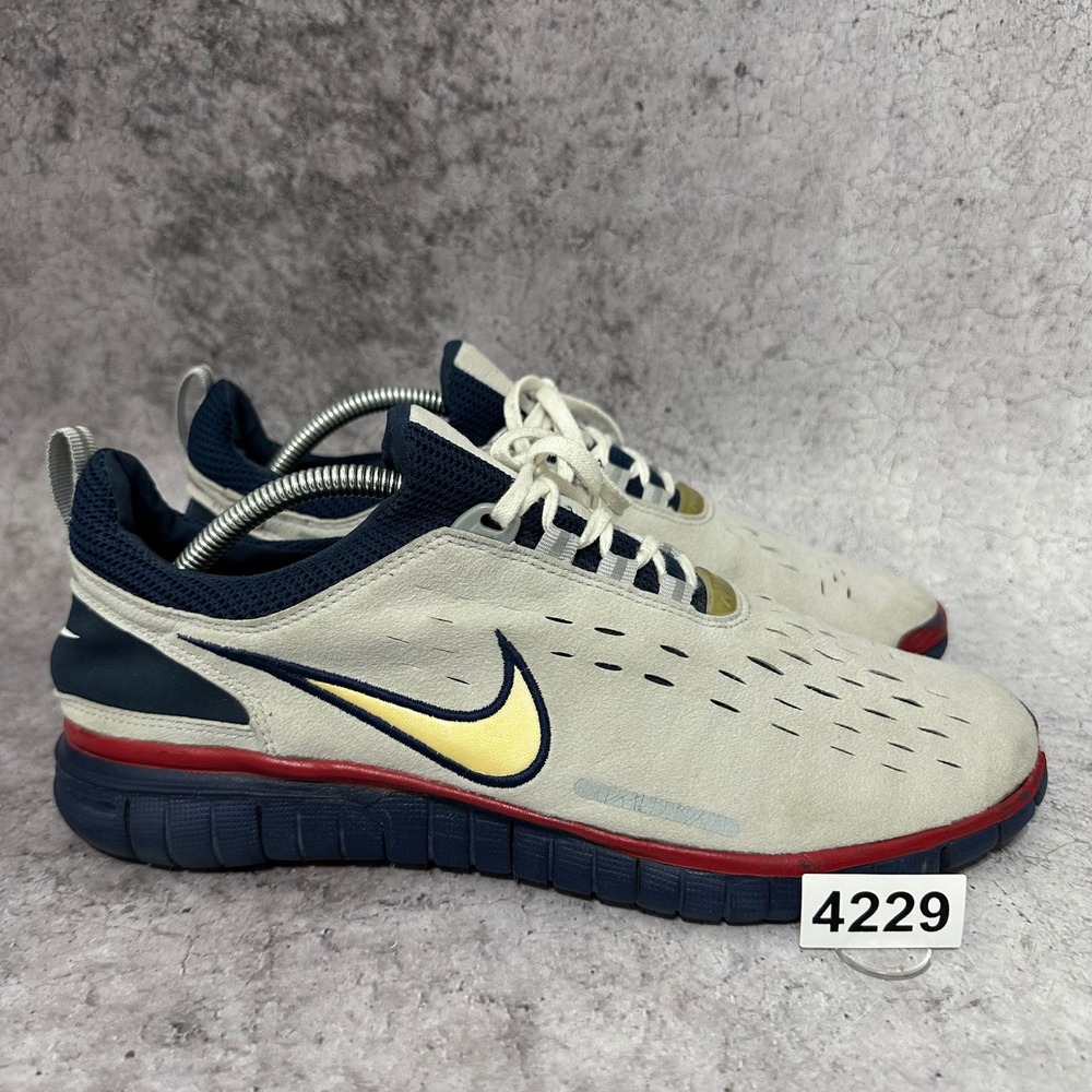 Nike‎ Free Run 5.0 Men 11 White Blue Red Running Shoes 308964-091 USA 2006